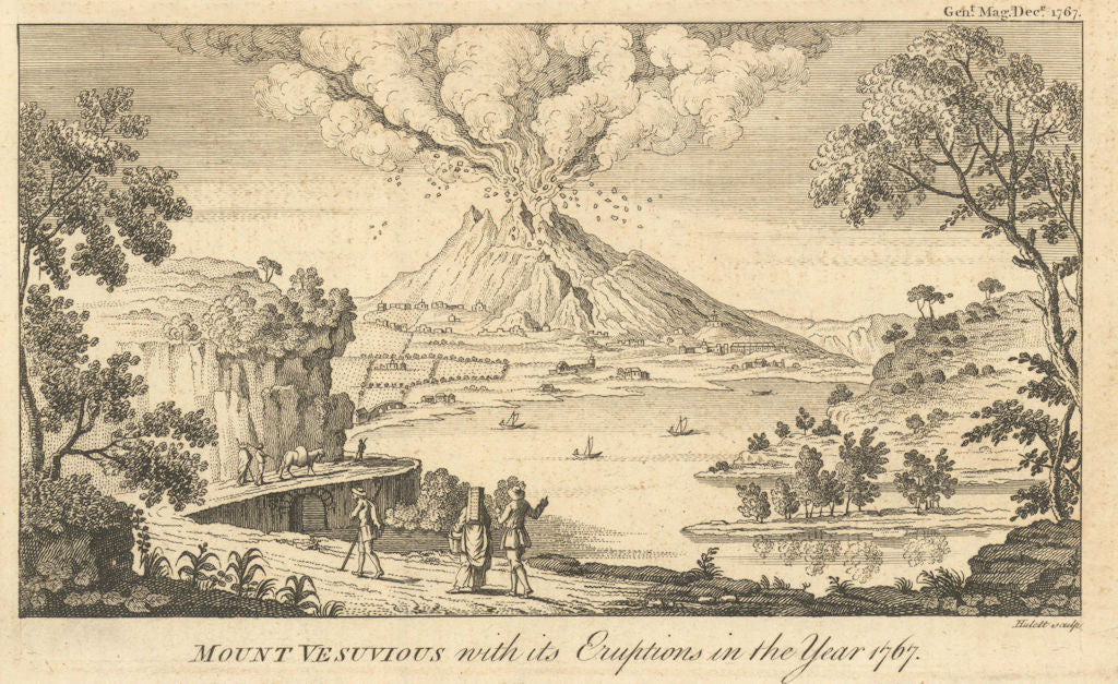 Mount Vesuvius with its eruptions in the year 1767. Gentleman's Magazine 1767